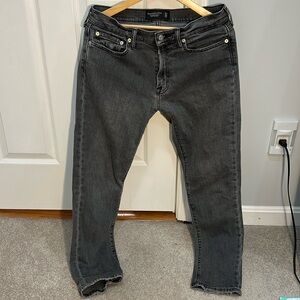 abercrombie and fitch skinny faded black jeans